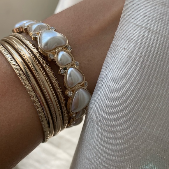 Vintage Jewelry - Gold bracelet stack